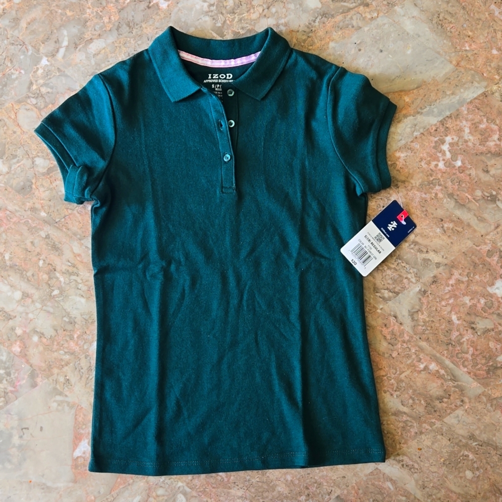 IZOD Girls polo shirt size S 7/8 regular